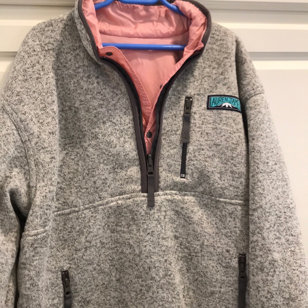 Lauren James grey and pink reversible jacket